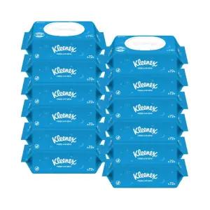 크리넥스 수앤수 코튼클린 물티슈 캡형 72매x6개입x2팩