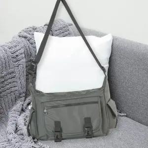 포인트 무난한 투버클 스타일 사이드포켓 크로스백