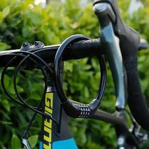 [콩심팥심]경량 자전거 좌물쇠 와이어 자물쇠 비밀번호 시건 장치 전동