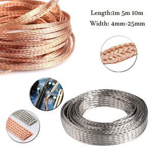 1510M 구리 브레이드 슬리브 주석 도금24681012151825mm 확장 가능 금속 외장 스크리닝 신호 와이어 케이블