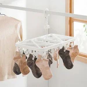 24구 양말 건조대 찝게 걸이 옷걸이 빨래 집개 세탁 아기 고리형