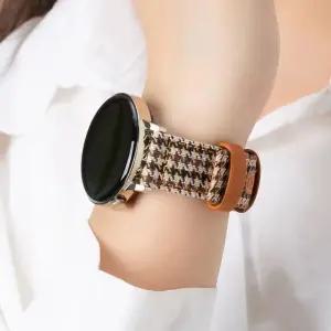 [유토피아]갤럭시워치3 41mm 45mm용 캔버스 스트랩 호환 시계줄 스마트밴드 가죽밴드