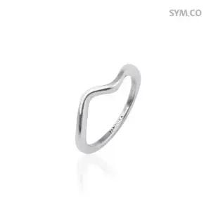 193095C00 폴리시드 웨이브 여자 실버반지 d