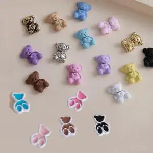 네일아트 파스텔 컬러 곰돌이 케릭터파츠 5개입 24종