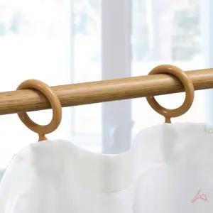 커튼고리 미니 샤워커텐 고리링 10EA 오크