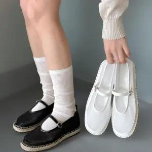 [신상오픈런]여성용 통기성 메리제인 라탄 플랫 슈즈 (35830042)