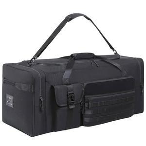 130L 초대형 36인치 헤비 듀티 스포츠 짐 및 여행용 더플백 - 농구, 야구, 하키, 축구, 헬멧 패드용 오버사이즈 장비 가방 내구성이 뛰어나고 거대한 (블랙)