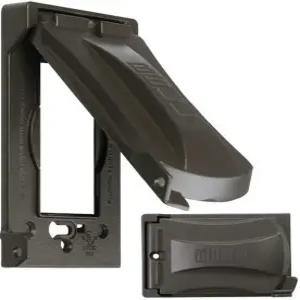 허브벨 M1050Z 벨 1강 내후성 유니버설 메탈 수직수평 12in1 커버 브론즈 플립