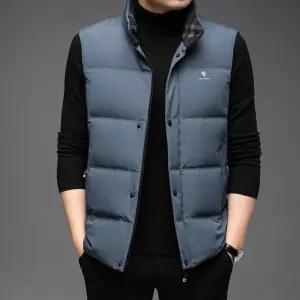 이 패딩조끼 차이나카라 다운 민소매 추동 조끼 따뜻한 싱글 스타일리쉬하고 상의 남성패션 DL4
