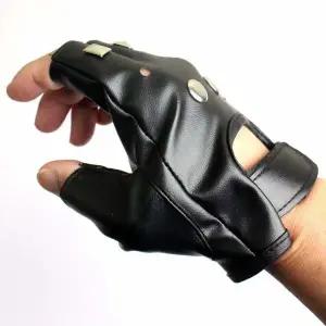 인조가죽 징박힌장갑 오토바이장갑 가죽 반손가락장갑