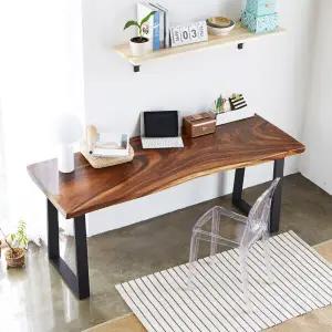 해찬솔 우드슬랩 몽키포드 통원목 책상 테이블 1600_w700/국내제작/식탁테이블