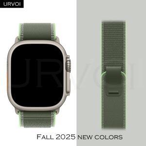 애플워치 밴드 울트라 3 2 시리즈 11 10 9 8 SE3용 URVOI 트레일 루프 나일론 직조 iWatch 스트랩 풀탭 잠