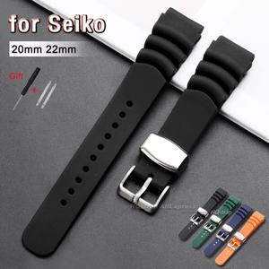 세이코 SKX007/009용 실리콘 시계 밴드 20mm 카시오 다이버 팔찌 여성용 남성용 스포츠 방수 교체 스트랩