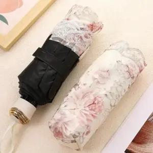 [패션] 여성용 고급 자수 여름 우산 암막 꽃무늬 양산 자수양산 꽃무늬양산