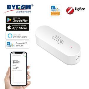 Ewelink ZigBee 스마트 온도 습도 센서 배터리 구동 APP 제어 Alexa Google 용 컨트롤러