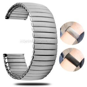 스테인레스 스틸 탄성 스트랩 광택 매트 시계 밴드, 20mm, 22mm 남성 방수 팔찌 실버, 블랙 액세서리