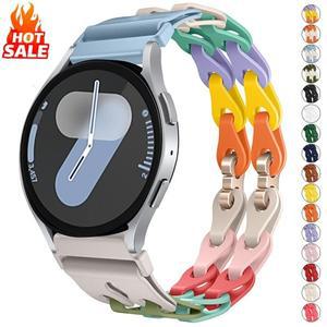 갤럭시 시계 용 20mm 스트랩 7 6 5 4  GT 4Pro 팔찌 클래식 실리콘 체인 밴드