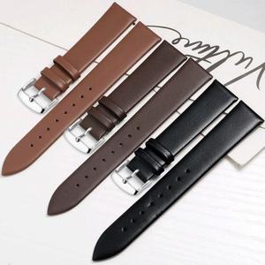 송아지 가죽 시계줄 12mm 밴드 실버 핀 버클 포함