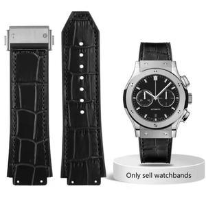 남성용 소가죽 시계 밴드, HUBLOT Hengbao Yubo 클래식 퓨전 빅뱅 실리콘  체인, 손목 26*19mm