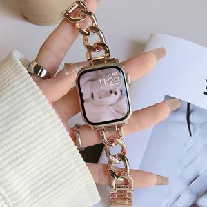 애플 워치 밴드 울트라 3 49mm 스트랩용 체인  메탈 iWatch 시리즈 11 10 9 8 7 SE 6 5 4 46/45/44/42/41/4
