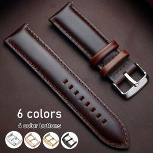 세이코 소가죽 시계 스트랩 퀵릴리즈,  밴드, 범용 손목 스포츠 스마트워치 팔찌, 20mm, 24mm