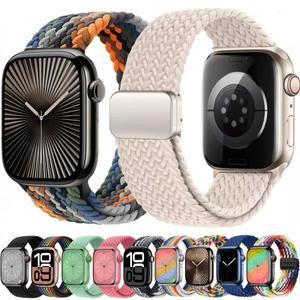 애플워치 울트라/2 10 49mm/46mm/42mm 스포츠 브레이디드 손목밴드 iWatch9 8 7 6 5 4 SE 45mm 44mm용 슬림
