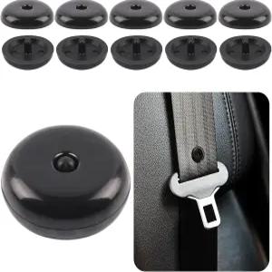 5세트 유니버설 안전벨트 스토퍼 키트 스냅온 버튼 플라스틱 버클 클립이 미끄러지지 않도록 방지(블랙)