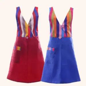 선물 외국인 기념품 명절 한국 H형 행사 한복앞치마 색동 전통