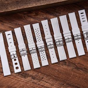 JUELONG 신형 트로피컬 와플 CTS 화이트 FKM 시계줄 퀵 릴리즈 20mm 플루오로러버 전통 다이빙