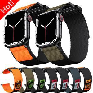 애플워치 울트라 3 2 49mm 시리즈 11 10 9 8 7 스트랩 아이워치 6 SE 5 4 44mm용 스포츠 나일론 루프 밴드