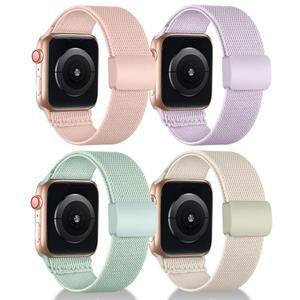 애플워치 호환 마그네틱 버클 브레이드 스트레치 밴드 1팩 (남녀공용, 38mm, 40mm, 49mm)