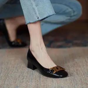 단화 270 여성로퍼 구두 펌프스 미들힐 플랫슈즈