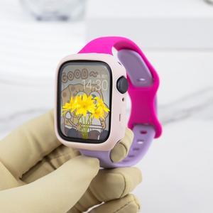 Apple Watch 시리즈 10 42 46mm 9 8 7 밴드 correa 캔디 실리콘 케이스 + iwatch SE 용 스트랩 6 5 4 44 3