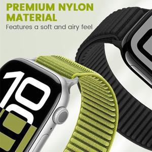 애플워치 나일론 루프 스트랩 46mm 38mm 아이워치 시리즈 울트라 10 9 8 7 6 SE 5 3용 밴드