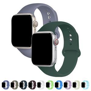 애플워치 울트라 49mm 40mm용 스포츠 실리콘 스트랩, 아이워치 11 10 9 8 7 6 5 4 SE용 워치밴드