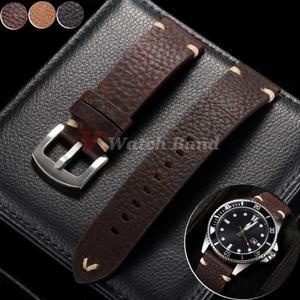 18/20/22mm 유니버셜  소가죽 시계 밴드 금속 버클 빈티지 스트랩 남성 여성 통기성 팔찌 벨트 액세서리