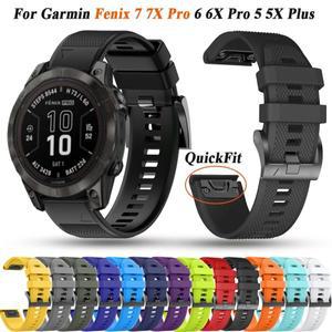 퀵핏 실리콘 팔찌 스트랩, 스마트 워치 밴드, Garmin Fenix 7X 7 Pro 51 47mm 6X Solar 5 5X Plus MARQ Mk2