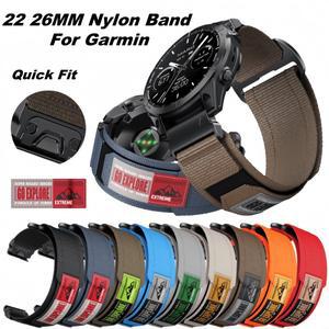직조 나일론 시계 밴드, Garmin Fenix8 E 6 6X 5 5X 플러스, 퀵 핏 루프 스트랩, 7 7Pro 밴드와 호환 가능,