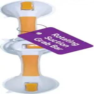 샤워 및 욕조용 회전 흡입 그랩 바 - 컬러 코딩된 안전 잠금 래치가 있는 도구 없는 컵 목욕 핸들 노인