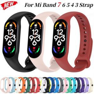 Xiaomi Mi Band 용 실리콘 스트랩 7 6 5 4 3 팔찌 스포츠 시계 손목 밴드 Miband mi 벨트 Correa