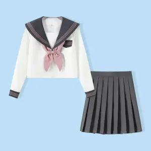 코스프레의상 졸사컨셉 예쁜교복 스쿨룩 그레이 코스프레 세트