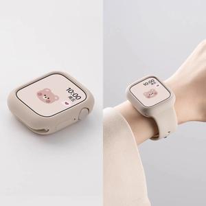 애플워치 밴드용 케이스 + 실리콘 스트랩 44mm 42 38 스포츠 워치 (아이워치 시리즈 10 9 8 7 6 SE 5 4 호