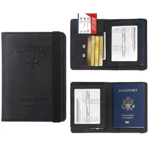 [제이커머스]도난방지 여권지갑 카드 보관 여권 케이스 해외여행 PVC여권커버 여권파우치 여행용여권지갑