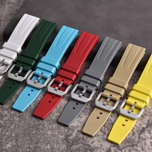 디자인 Busluo Fkm 고무 스트랩 20mm 시계 밴드 전통적인 다이빙 액세서리 용 불소