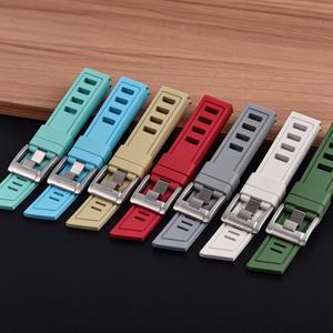 프리미엄 불소 고무 FKM 시계 스트랩, 방수 퀵릴리즈 스마트 밴드, 각 브랜드 다이빙 20mm, 22mm