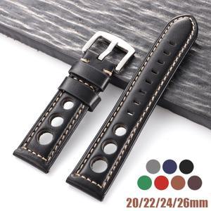 소가죽 시계줄 빈티지 천연 20mm 여성 남성 세이코용 핀 버클 포함