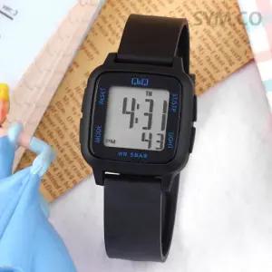 큐앤큐 G02A-004VY 사각 스퀘어 디지털 블랙블루 어린이 방수 아동 우레탄 시계 d