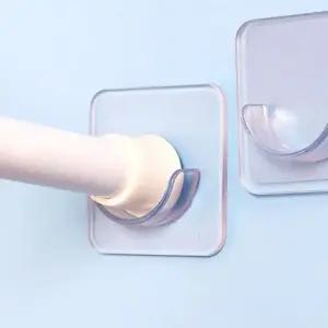 커튼봉브라켓 봉 브라켓 투명 무타공 점착 걸이 브라켓