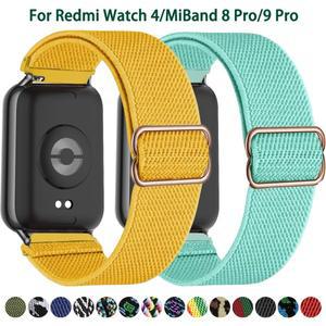 Xiaomi Mi Band 8 Pro/9 용 나일론 스트랩 Redmi Watch 4 액세서리 스포츠 탄성 교체 팔찌 손목 밴드 Corre