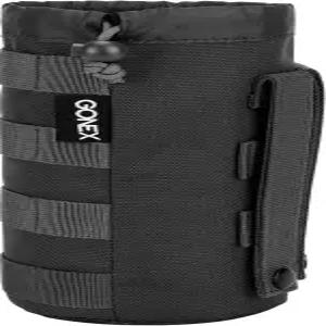Gonx 택티컬 MOLLE 물병 파우치 드로스트링 오픈 탑 메시 바텀 여행용 가방 수분 공급 캐리어